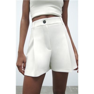 HIGH-WAIST SHORTS WITH PLEATS
