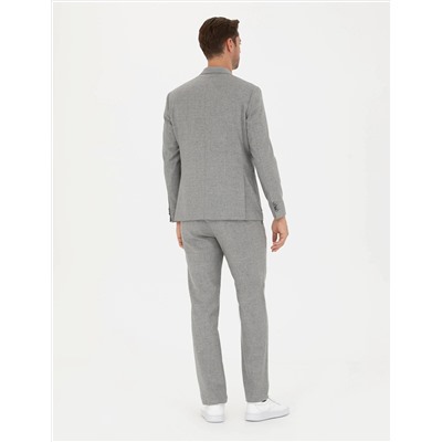 Gri Slim Fit Takım Elbise