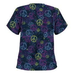 Happy Scrubs® Peace Out Navy Scrub Top