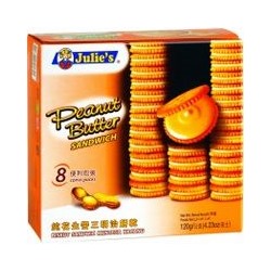 Печенье с арахисовой пастой от Julie's Bread 120гр / Julie's Bread stuffed with peanut butter 120g