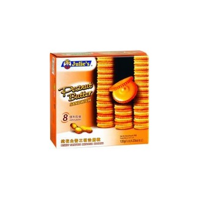 Печенье с арахисовой пастой от Julie's Bread 120гр / Julie's Bread stuffed with peanut butter 120g