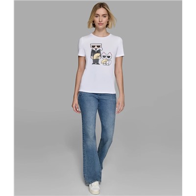 KARL AND CHOUPETTE FAN TEE