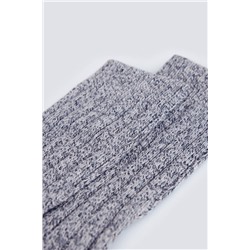 Calcetín canalé melange textura