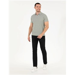 Siyah Regular Fit Kanvas Pantolon