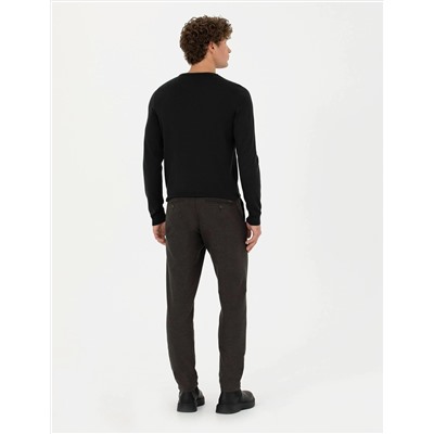 Kahverengi Slim Fit Kanvas Pantolon