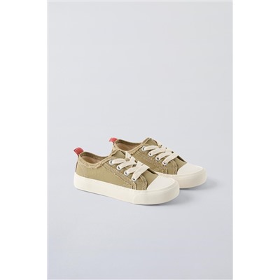 FRAYED COTTON TRAINERS