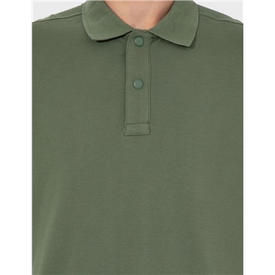 Haki Regular Fit Yandan Çizgili Polo Yaka Tişört