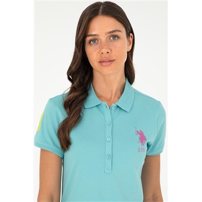 Kadın Mint Polo Yaka Mini Boy Örme Elbise