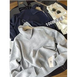 Женский шерстяной свитер с косой молнией на горловине ICICL*E ОРИГИНАЛ!