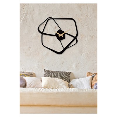 Gowpenart Fiyonk Metal Siyah Duvar Saati - Ev / Ofis Saati - Hediye Saat - 60 x 55 Cm FiyonkDS060