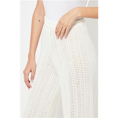 Pantalón 7/8 cintura alta - Blanco