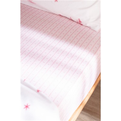 Faon King Size %100 Pamuk Flanel Nevresim Takımı - Kırmızı