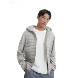 Hoodie aus Materialmix