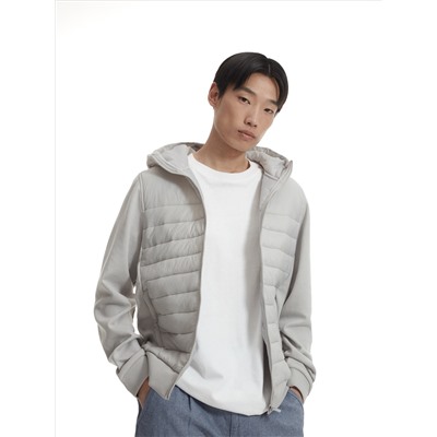 Hoodie aus Materialmix