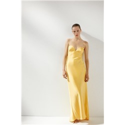 LONG SATIN DRESS