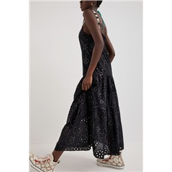 Vestido maxi bordado suizo