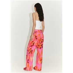 Jeans wideleg estampado