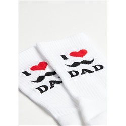 Kurze Herren-Baumwollsocken „I love Dad“