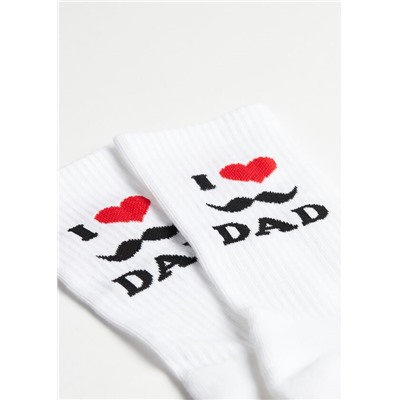 Kurze Herren-Baumwollsocken „I love Dad“