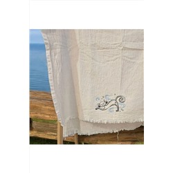 shules collection, SEVİMLİ YUMMY TEMBELLIKLE  Nakişli Özel Tasarim  Müslin Peştemal, Plaj Havlusu, Banyo Havlusu