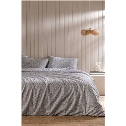 Garde King Size %100 Pamuk Ranforce Baskılı Nevresim Takımı - Gri