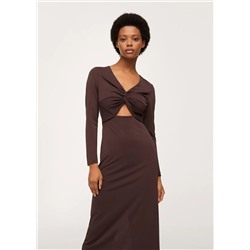 Vestido entallado abertura -  Mujer | MANGO OUTLET España
