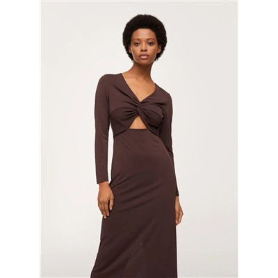 Vestido entallado abertura -  Mujer | MANGO OUTLET España