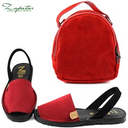 AB.ZAPATOS · 503-8 · NOB · ROJO+AB.Z · Pelle · mochila serraje (610)