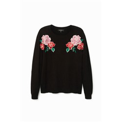 Jersey corto tricot bordado hombros