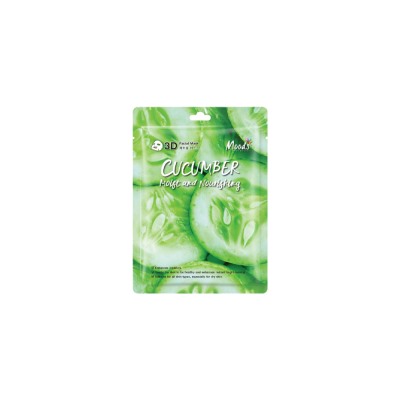 Увлажняющая и питательная 3D маска для лица Moods Огуречная 38 мл / Moods Cucumber Moist And Nourishing 3D Facial Mask 38 ml