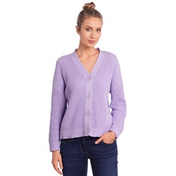 Damen Strickjacke mit großen Knöpfen