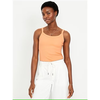 90s Ribbed Lace-Trim Tank