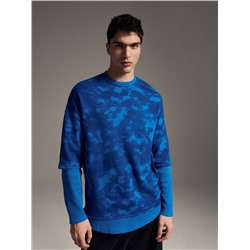 Sweatshirt in Batik-Optik