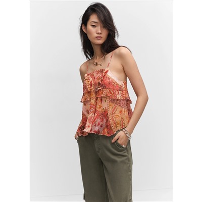 Top gasa estampado