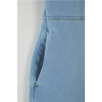 Açık Mavi Comfort Denim Büyük Beden Elbise TBBSS23AH00078