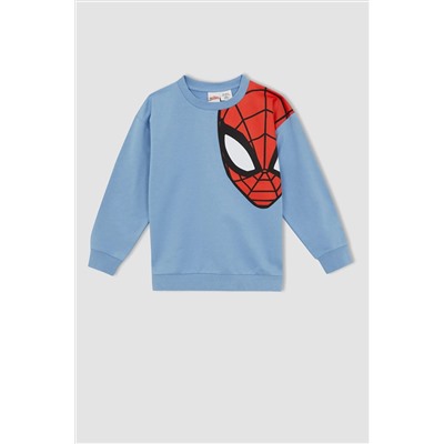 Erkek Çocuk Spiderman Regular Fit Bisiklet Yaka Sweatshirt