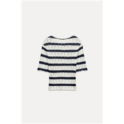 BIAS CUT POINTELLE T-SHIRT