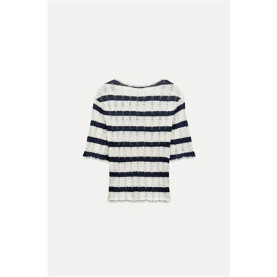 BIAS CUT POINTELLE T-SHIRT