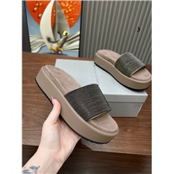 Женские шлепки на платформе Brunell*o Cucinell*i 🤩   Реплика 1:1