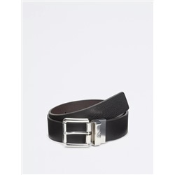 Pebbled Leather Reversible Jean Belt