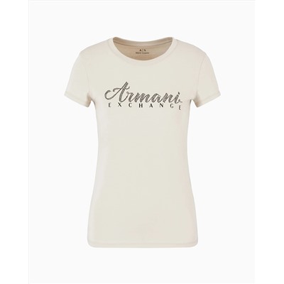 REGULAR FIT T-SHIRT WITH MINI SIGNATURE PRINT IN ASV COTTON