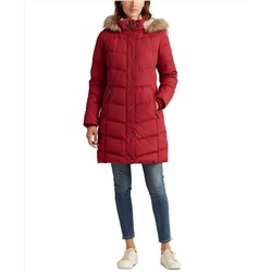 Lauren Ralph Lauren Faux-Fur-Trim Hooded Down Puffer Coat, Created for Macy's