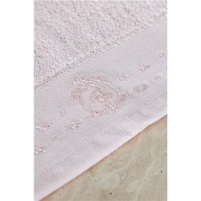 Gauthıer Nakışlı %100 Pamuk 2'li El Havlusu - Pudra - 30x45 cm