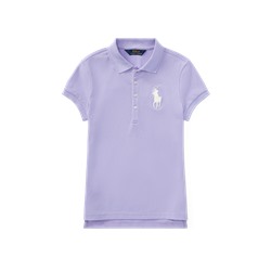 GIRLS 7-16 Big Pony Stretch Mesh Polo