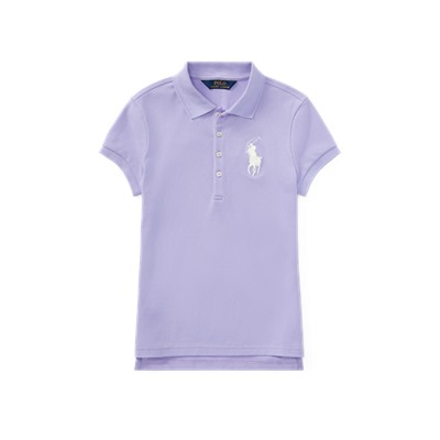 GIRLS 7-16 Big Pony Stretch Mesh Polo
