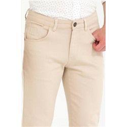 Erkek Bej Jean Pantolon