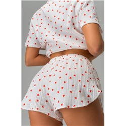 Женская пижама с шортами из муслина Happyfox