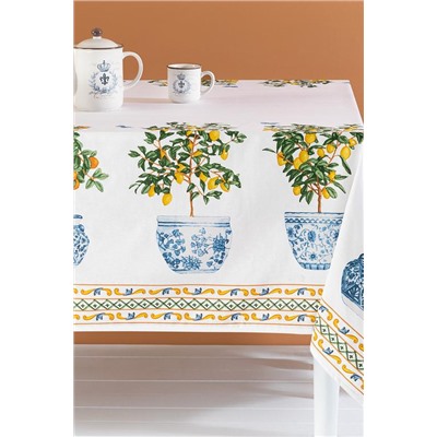 Citron Polycotton Masa Örtüsü - Turuncu - 160x200 cm