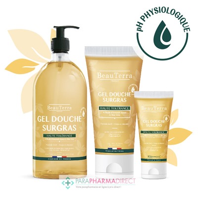 BeauTerra Gel Douche Surgras - Haute Tolérance 200 mL