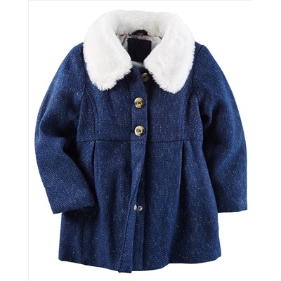 Faux Fur Lined Peacoat
